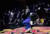 B-girl Luma of Colombia competes at B-girls Red Bull BC One World Final in Mumbai, India on November 7, 2019.