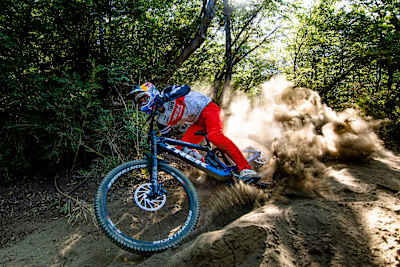 Pedro Burns en acción durante el Red Bull Sound of Speed en Chillán, Chile, el 14 de febrero de 2020.