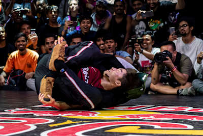 Wing from South Korea performs during the Powermove Battle at the Red Bull BC One Camp, ahead of the World Final at Famous Studios in Mumbai, India on November 8, 2019 