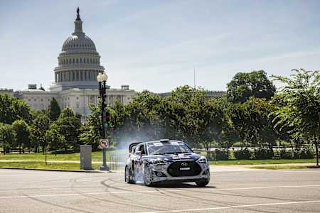 Drifting in front of the Capitol Building