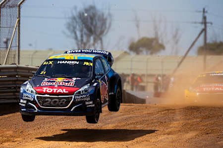 Timmy Hansen in action at FIA World Rallycross Championship in Killarney International Raceway in South Africa on November 10, 2019.