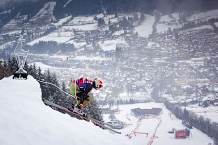Ski-Legende Marcel Hirscher beim Training auf der Streif bei der 82. Hahnenkamm-Abfahrt in Kitzbühel.