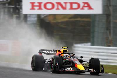 Sergio Pérez of Oracle Red Bull Racing at the Japanese Grand Prix on October 9, 2022.