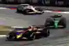 Yuki Tsunoda leads Nico Hulkenberg and Isack Hadjar at the F1 Grand Prix of Austria at Red Bull Ring on June 29, 2025 in Spielberg, Austria. 