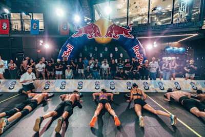 Athletes working out at Red Bull Gym Clash