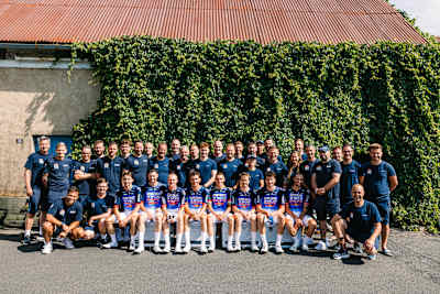 Red Bull – BORA – hansgrohe gather for a team photo at Magny-Cours during the Rest Day of the 113th Tour de France in France.