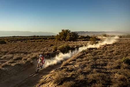 Sam Sunderland performs at the second stage of Desafio Ruta 40 2023 in La Rioja, Argentina on August 29, 2023. 
