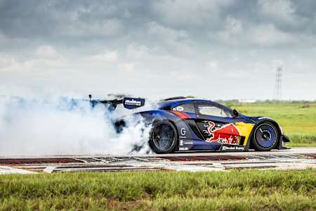Mad Mike drives at Red Bull 4 Car Monte in Houston, TX, USA on September 4, 2024.