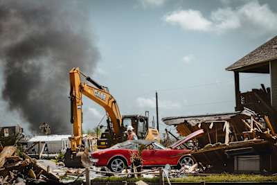 Operation Hard Hustle clears the debris left behind by Hurricane Harvey in Texas in 2017.