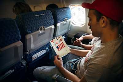 A Team Rubicon member reads token of gratitude for the medical emergency team saving lives and rebuilding communities.