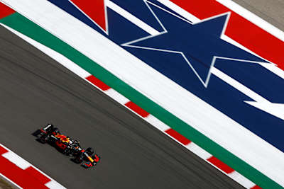 Max Verstappen of Red Bull Racing Honda at the United States Grand Prix on October 24, 2021.