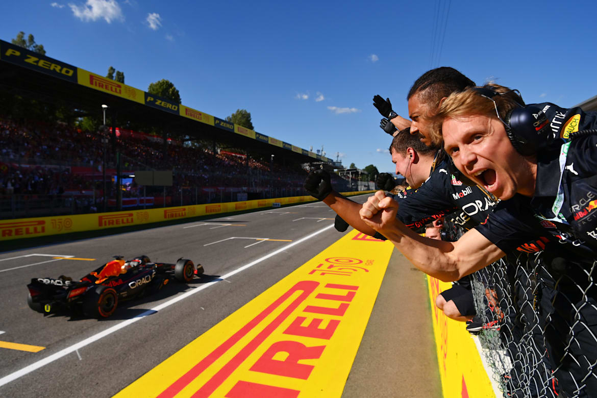 Max Verstappen of Oracle Red Bull Racing at the Italian Grand Prix on September 11, 2022.