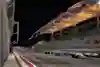 Isack Hadjar in the Racing Bulls VCARB02 leads Charles Leclerc of Ferrari and Liam Lawson of Red Bull Racing for a rolling start during F1 Testing at Bahrain International Circuit on February 27, 2025