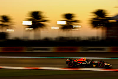 Sergio Pérez of Oracle Red Bull Racing at the Abu Dhabi Grand Prix on November 20, 2022.