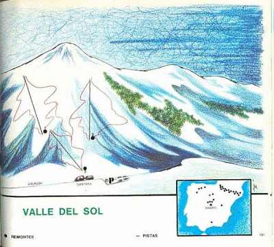 Antiguo plano pistas Valle del Sol