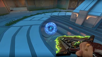 VALORANT gameplay showing power up orb