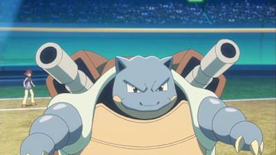 A promo image from Pokémon of Blastoise.
