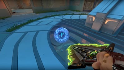 Juego de VALORANT mostrando un orbe potenciador