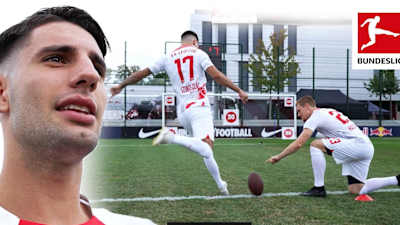 Szoboszlai egy amerikai focilabdát vett célba