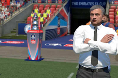 Jose Mourinho leading out Manchester United