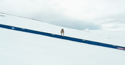 Jesper Tjäder world record in longest trail grind on skis in Åre Sweden in May 2022. 