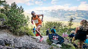 Richard Atuya seen during Red Bull Dolomitenmann in Lienz, Austria on September 6, 2024 