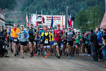 The beginning of the mountainous 100-mile Hardrock Endurance Run in the USA