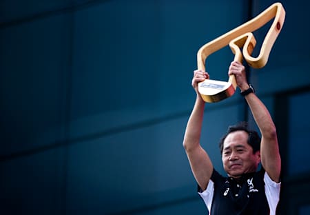 Tanabe With The Trophy