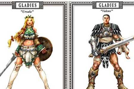 Ursula et Valens sont les protagonistes du jeu vidéo RPG Gladius.