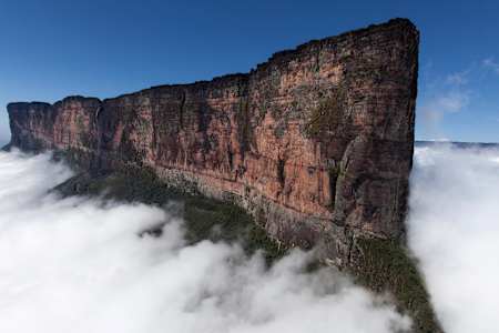 The Mount Roraima is located between Brazil, Guyana and Venezuela.