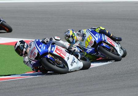 Jorge Lorenzo y Valentino Rossi, lucha frustrada en 2010, MotoGP.