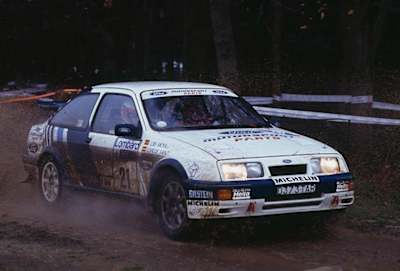 Ford Sierra RS Cosworth during a rally