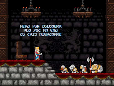 Screenshot of characters meeting in Cursed Castilla EX.