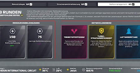 Screenshot aus F1 22 zeigt die Programme im Freien Training