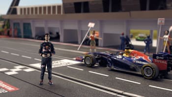 Daniel Ricciardo shooting the Slot Car video for Red Bull