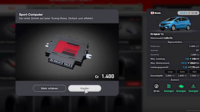 Screenshot of Gran Turismo 7's tuning menu
