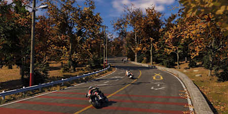 Screenshot aus RIDE 6 zeigt ein Rennen in Japan
