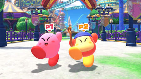 Screenshot aus Kirby und das Vergessene Land für Nintendo Switch. 