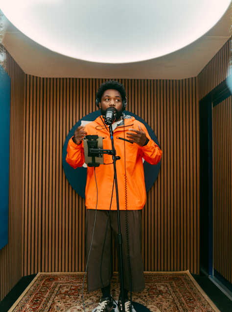 Myquale prepares for his Red Bull Setlist performance