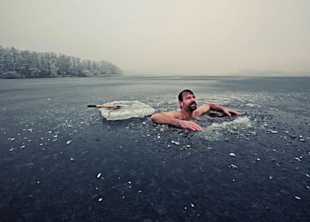 The iceman in his element