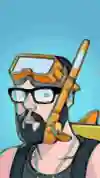 Dakotaz as the Snorkel Ops with the T-Rex backpack