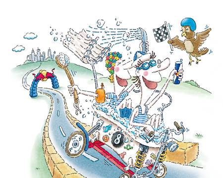box cart race logo