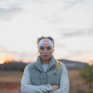 Haley Adams poses at a shoot in January 2026