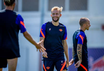 Konrad Laimer von RB Leipzig im Training.