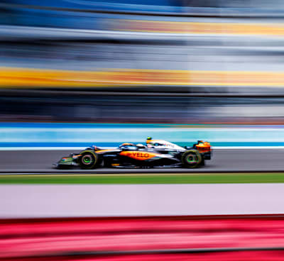 Speed and blur: Rys captures Lando Norris at 350kph
