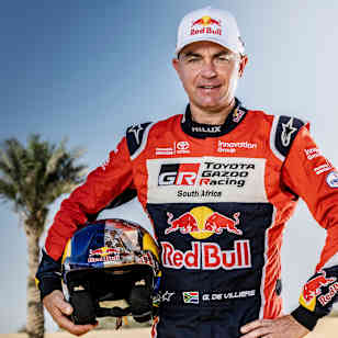 Giniel De Villiers of Toyota Gazoo Racing SA poses for portrait during testing in Dubai, UAE on November 22, 2020.
