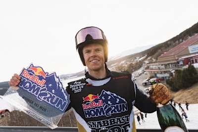 Sixten Svensson, winner of Ski Men during Red Bull Homerun 2022 in Åre, Sweden on April 17, 2022