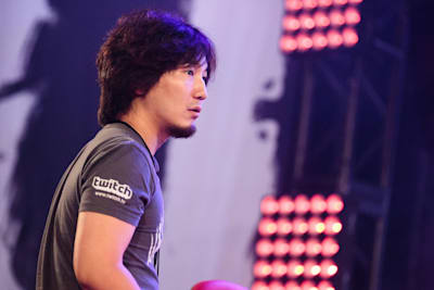A close up of Daigo Umehara at a Street Fighter V event in Seattle