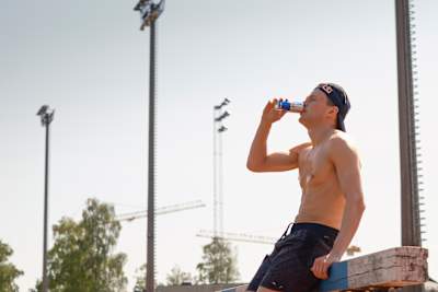 Karsten Warholm durante una sesión de entrenamiento.
