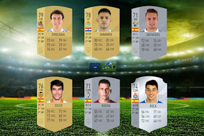 FIFA 18 : Le milieu et l'attaque de notre onze des meilleurs jeunes joueurs de la Liga de FUT 18.